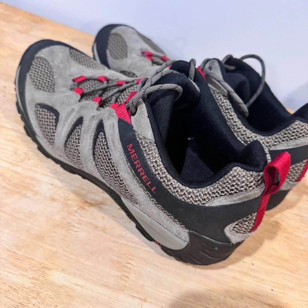 Merrell Yokota 2 Hiking Shoes Gray Suede Leather Trail Active Outdoor size 12
